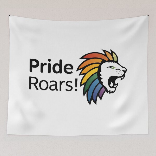 Item preview, Pride Roars: Rainbow Lion Graphic designed and sold by MillennialVibe.