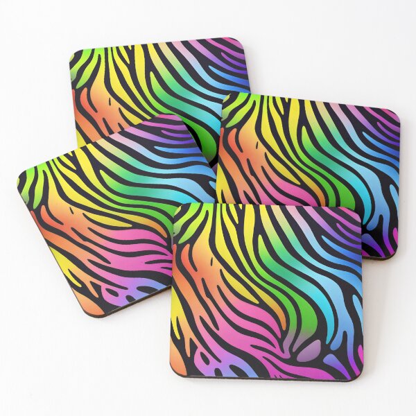 Item preview, Abstract Rainbow Zebra Skin Pattern designed and sold by TheArtOfPat.