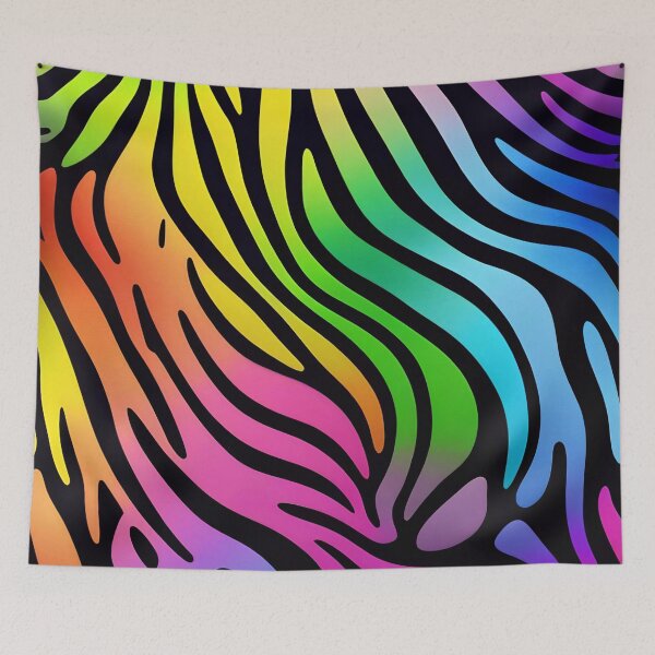 Item preview, Abstract Rainbow Zebra Skin Pattern designed and sold by TheArtOfPat.