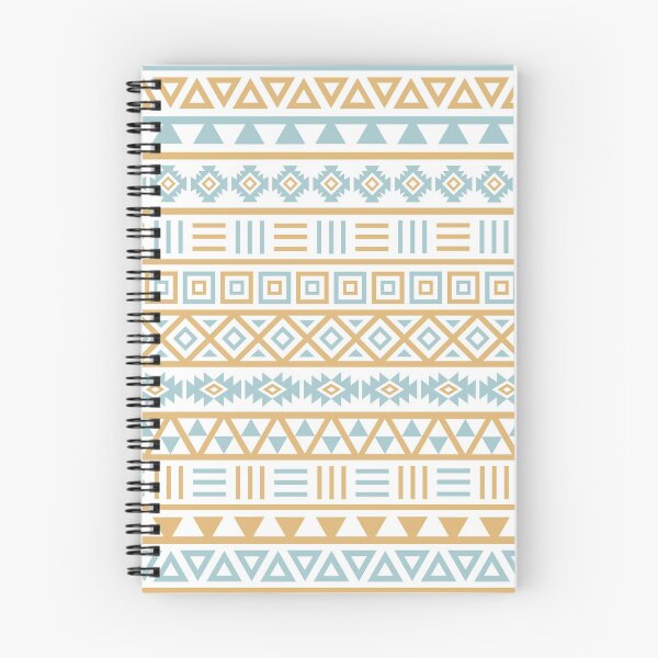 Item preview, Aztec Influence Pattern II Blue and Gold on White designed and sold by NataliePaskell.