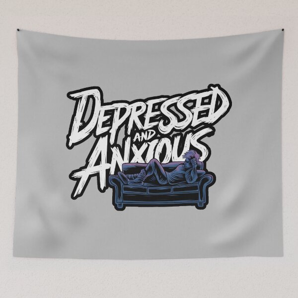Item preview, Depressed and Anxious: Embracing Mental Health Graphic designed and sold by MillennialVibe.