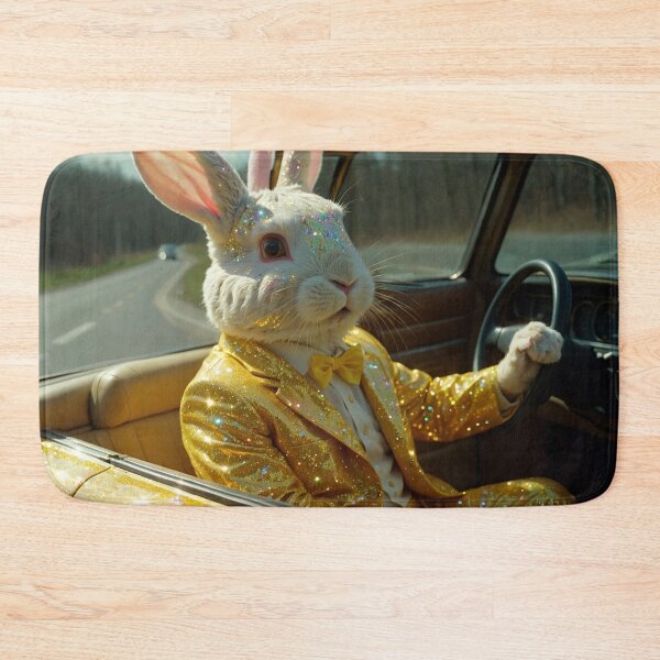 Item preview, Shiny bunny in car designed and sold by jsebouvi.