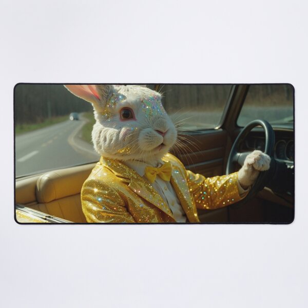 Item preview, Shiny bunny in car designed and sold by jsebouvi.