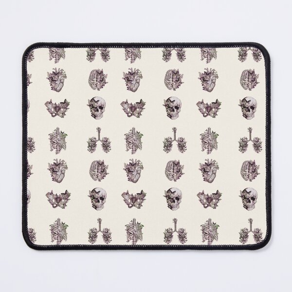Item preview, Pop grunge Anatomy collection, purple butterflies with Human anatomy, parts of human anatomy, heart, brain, lungs, rib cage, pelvis, skull designed and sold by Collagedream.