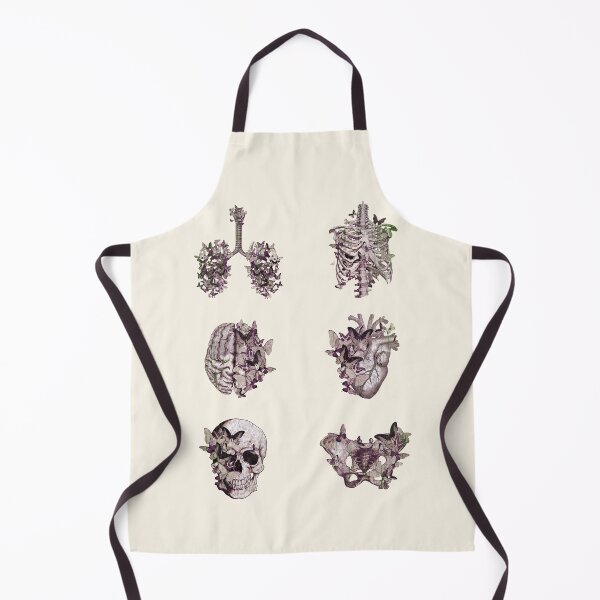 Item preview, Pop grunge Anatomy collection, purple butterflies with Human anatomy, parts of human anatomy, heart, brain, lungs, rib cage, pelvis, skull designed and sold by Collagedream.