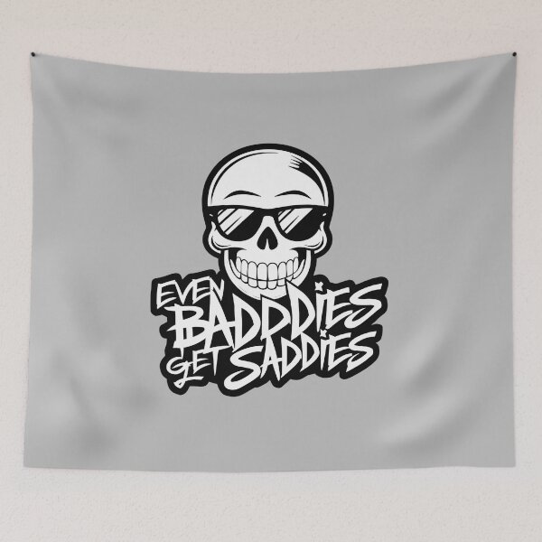 Item preview, Even Baddies Get Saddies: Skull with Sunglasses Graphic designed and sold by MillennialVibe.