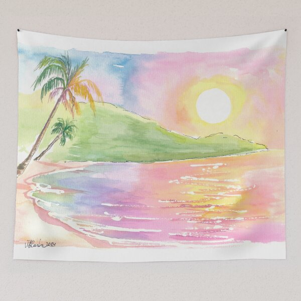 Item preview, Perfect Caribbean Beach Sunset Scene in Tortola British Virgin Islands designed and sold by artshop77.