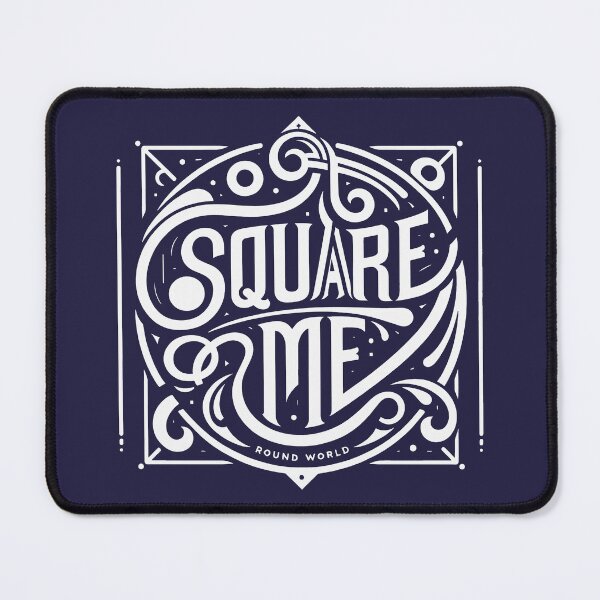 Item preview, Square Me Round World White designed and sold by bunnyboiler.