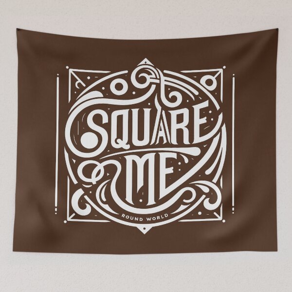 Item preview, Square Me Round World White designed and sold by bunnyboiler.