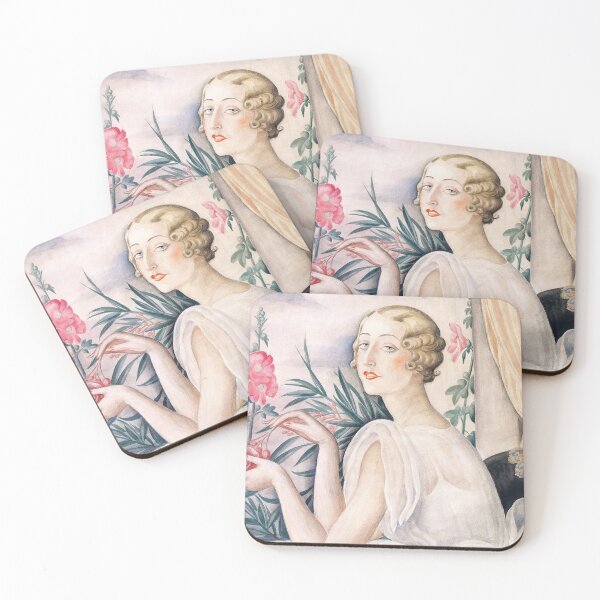Item preview, Woman in white dress sitting by the windowsill | Gerda Wegener designed and sold by LaMadeleine.