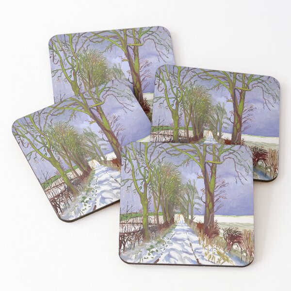 Item preview, David Hockney Art - The Arrival Snow in Woldgate designed and sold by DorisFinkbeiner.