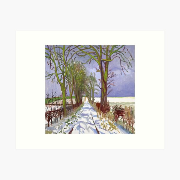 Item preview, David Hockney Art - The Arrival Snow in Woldgate designed and sold by DorisFinkbeiner.
