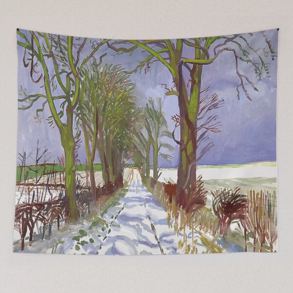 Item preview, David Hockney Art - The Arrival Snow in Woldgate designed and sold by DorisFinkbeiner.