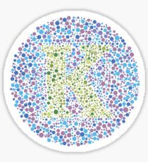 “K” Eye Test Letter Sticker