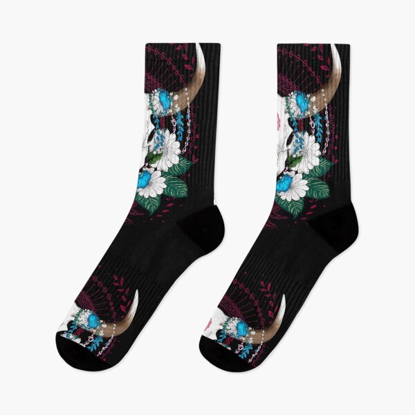 Item preview, Ethnic Skull Bull With Flowers designed and sold by karsad.