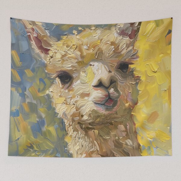 Item preview, Alpaca | Painting in the style of Vincent van Gogh designed and sold by ComicsFactory.