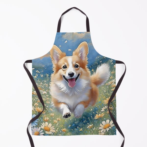Item preview, Corgi running in flower meadow designed and sold by AlyCastelluccio.