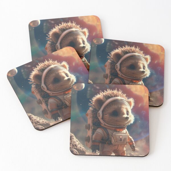 Item preview, Cute Hedgehog Astronaut in Space Suit Exploring Foreign Planet designed and sold by Mullet Monkey.