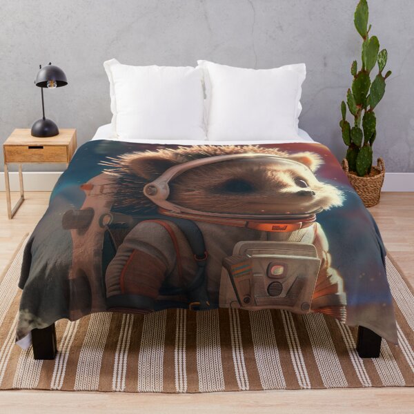 Item preview, Cute Hedgehog Astronaut in Space Suit Exploring Foreign Planet designed and sold by Mullet Monkey.