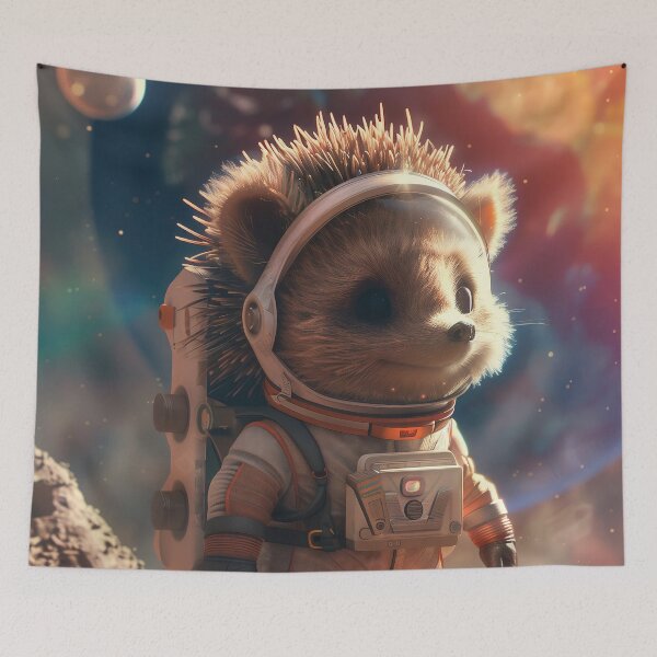 Item preview, Cute Hedgehog Astronaut in Space Suit Exploring Foreign Planet designed and sold by Mullet Monkey.