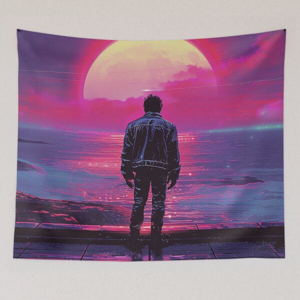 Item preview, Synthwave Aesthetic Illustration designed and sold by nomiraclehere.