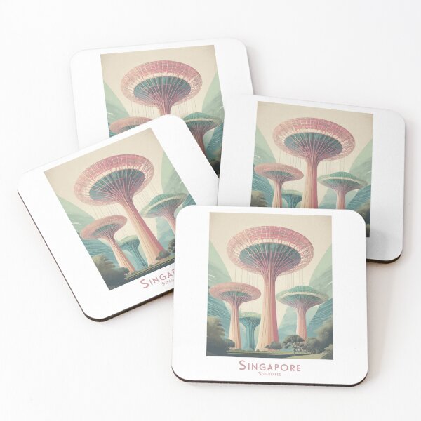 Item preview, Vintage Singapore Supertrees - Retro travel poster for world explorers designed and sold by pod24.