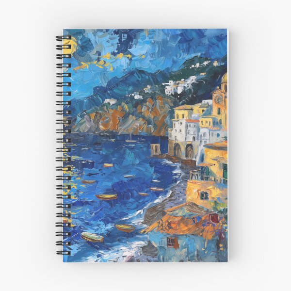 Item preview, Amalfi Coast Italy | Painting in the style of Vincent van Gogh designed and sold by ComicsFactory.