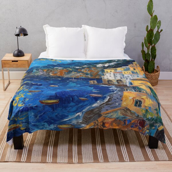 Item preview, Amalfi Coast Italy | Painting in the style of Vincent van Gogh designed and sold by ComicsFactory.