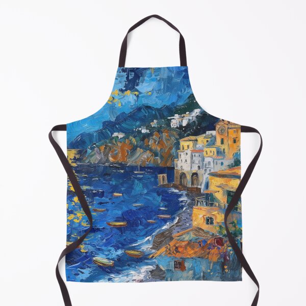 Item preview, Amalfi Coast Italy | Painting in the style of Vincent van Gogh designed and sold by ComicsFactory.