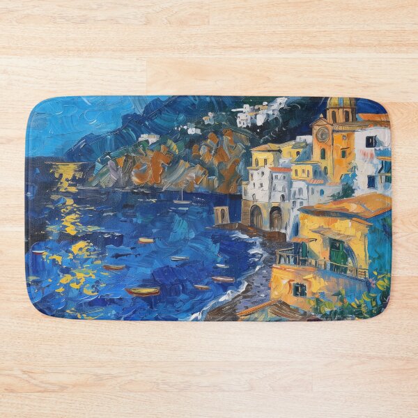 Item preview, Amalfi Coast Italy | Painting in the style of Vincent van Gogh designed and sold by ComicsFactory.