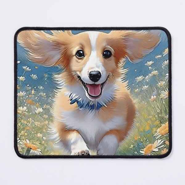 Item preview, dachshund running in field of flowers designed and sold by AlyCastelluccio.