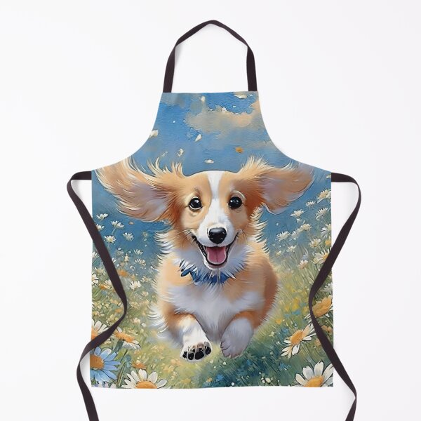 Item preview, dachshund running in field of flowers designed and sold by AlyCastelluccio.