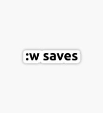 :w Saves / Coder Programmer Sticker
