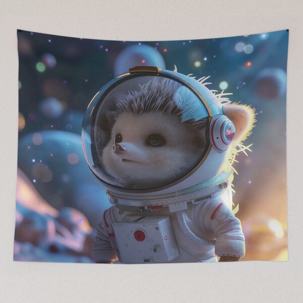 Item preview, Curious Hedgehog Explorer on Forein Planet in Outer Space designed and sold by Mullet Monkey.