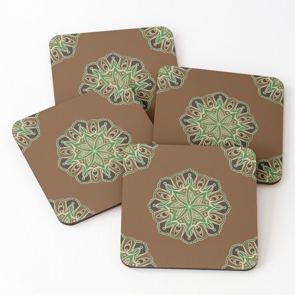 Item preview, Indian mandala pattern brown designed and sold by Karin Schön.
