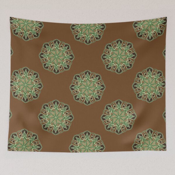 Item preview, Indian mandala pattern brown designed and sold by Karin Schön.