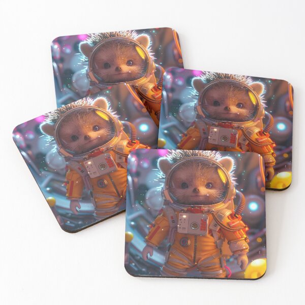 Item preview, Cute Curious Hedghog Exploring Space Station designed and sold by Mullet Monkey.