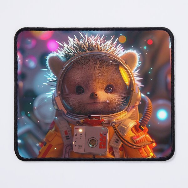 Item preview, Cute Curious Hedghog Exploring Space Station designed and sold by Mullet Monkey.