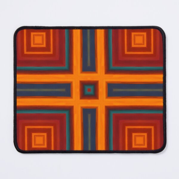 Item preview, Squares Red Orange Green Pattern designed and sold by BtheLight.