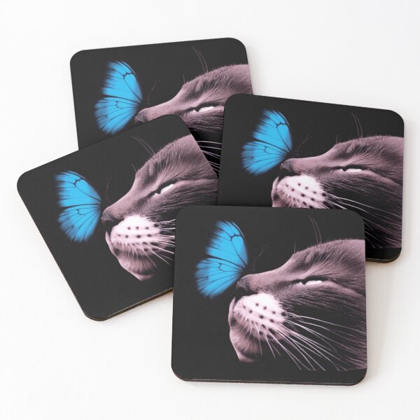 Item preview, 6023  gatito gris juega con una mariposa designed and sold by Magic3D.