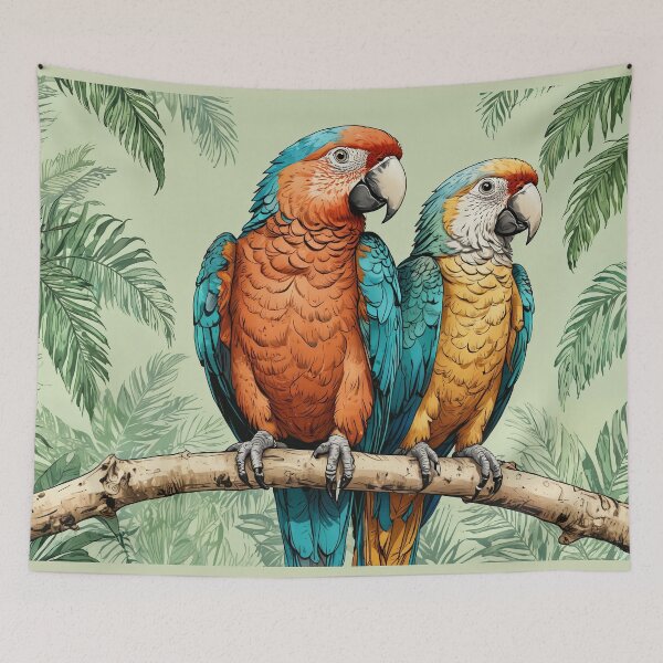 Item preview, Two parrots - curious designed and sold by PragmaticP.
