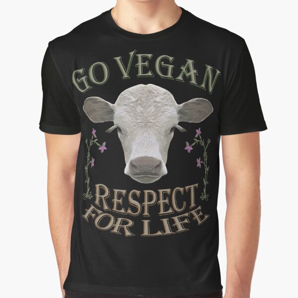 GO VEGAN - RESPECT FOR LIFE Grafik T-Shirt