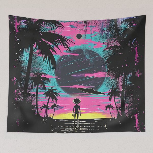 Item preview, Synthwave Aesthetic Illustration designed and sold by nomiraclehere.