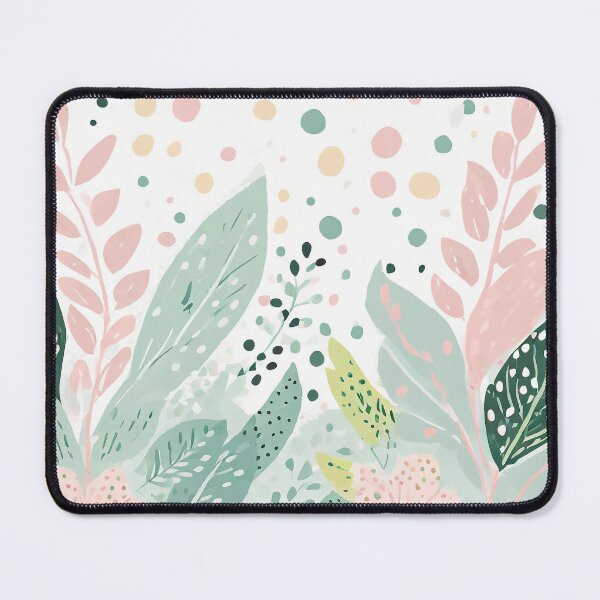 Item preview,  Organic print of watercolor leaves in pastel tones. designed and sold by lmartes.
