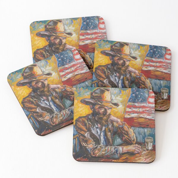 Item preview, American man | Painting in the style of Vincent van Gogh designed and sold by ComicsFactory.