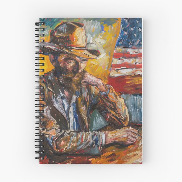 Item preview, American man | Painting in the style of Vincent van Gogh designed and sold by ComicsFactory.