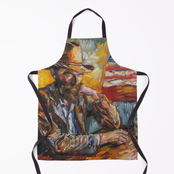 Item preview, American man | Painting in the style of Vincent van Gogh designed and sold by ComicsFactory.