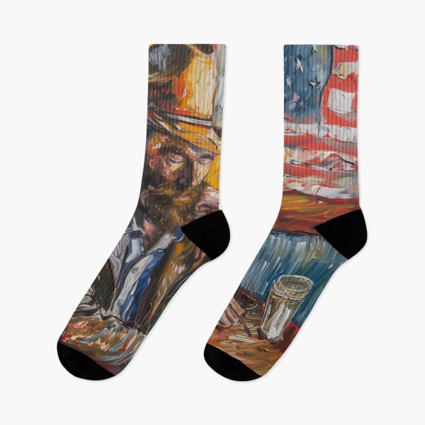 Item preview, American man | Painting in the style of Vincent van Gogh designed and sold by ComicsFactory.