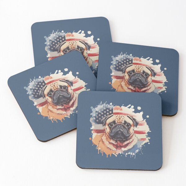 Item preview, patriot white and red dog  against the background of the flag designed and sold by jkrphoto.