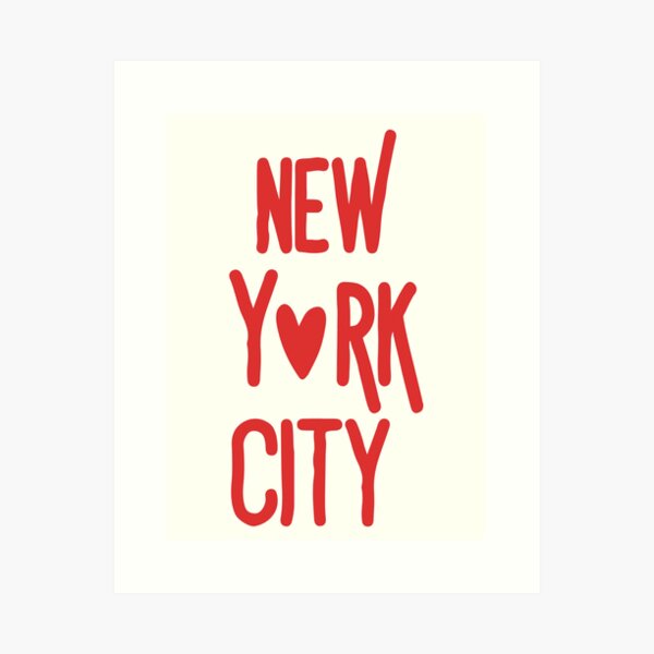 Artikel-Vorschau von New York City Herz-Poster, designt und verkauft von darkcupiddesign.